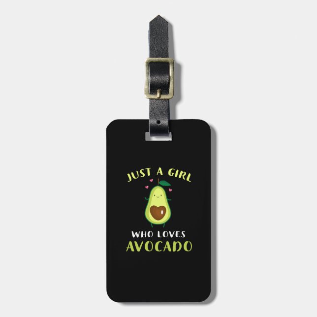 Étiquette À Bagage Drôle Juste Une Fille Qui Aime L'Avocado (Devant Vertical)