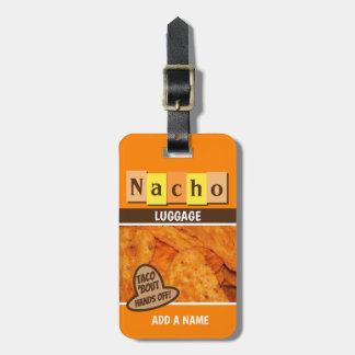 Étiquette À Bagage Drôle Nacho Rétro