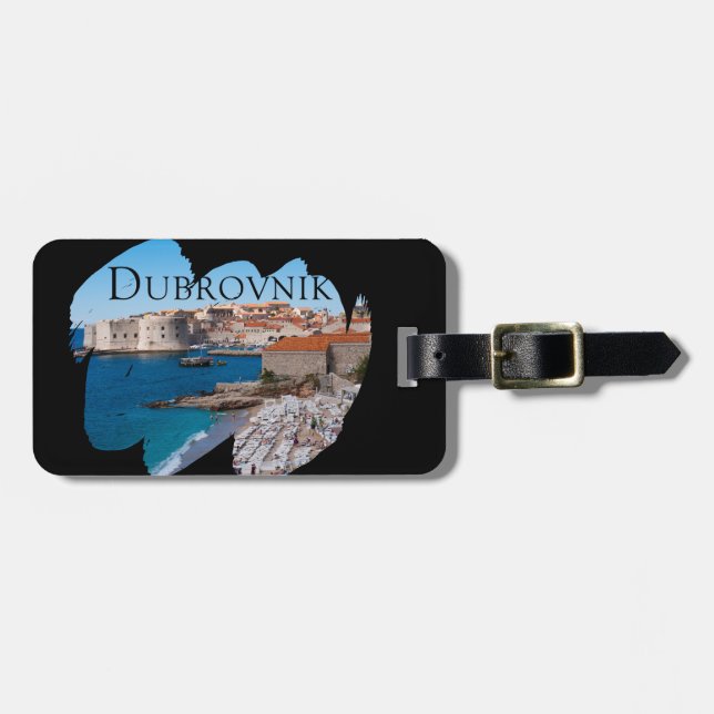 Étiquette À Bagage Dubrovnik avec une vue (Devant horizontal)