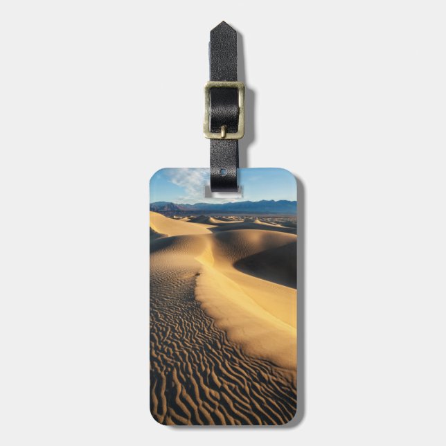 Étiquette À Bagage Dunes de sable dans la vallée de la mort, CA (Devant Vertical)