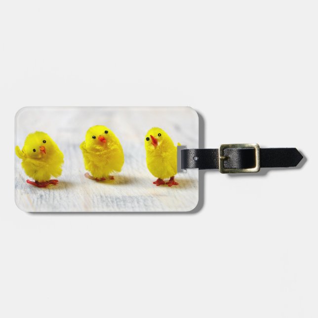 Étiquette À Bagage Easter Decoration - chicks en row (Devant horizontal)