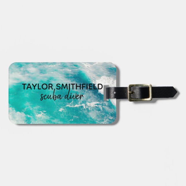 Étiquette À Bagage Eau (Devant horizontal)