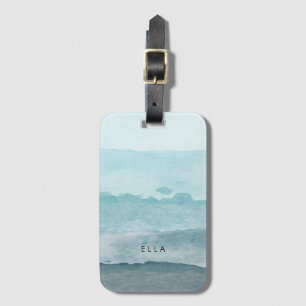 Étiquette À Bagage Eau bleu mer Abstraite