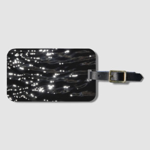 Étiquette À Bagage Eau brillante noire