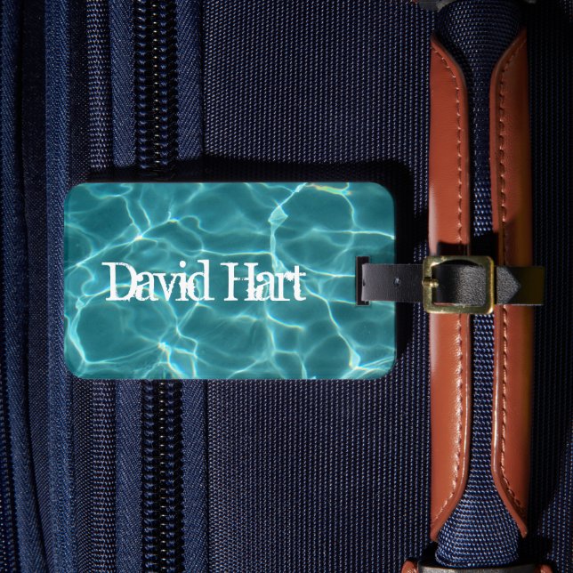 Étiquette À Bagage Eau de piscine verte aquatique (Insitu Rectoal 4)