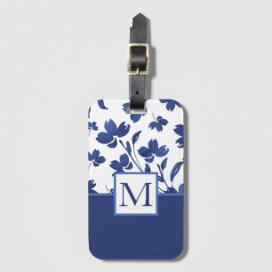 Étiquette À Bagage Eau d'Indigo - tiges de fleurs