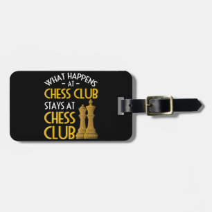 Étiquette À Bagage Échecs Ce Qui Se Passe Au Humour Du Club D'Échecs