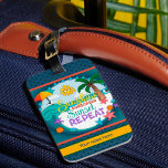 Étiquette À Bagage écran solaire Travel Beach Palm Tree Sunset<br><div class="desc">Prêt pour la plage ! Suntan, SUNSCREEN, coucher de soleil... allons-y ! Customisé Inspirivity Name Fun Luggage Tags. Ne perdez plus jamais vos bagages avec ces étiquettes de bagages de plage mignonnes. Le côté arrière a une fente pour un carte de visite ou des renseignements personnels. Votre valise se démarquera...</div>