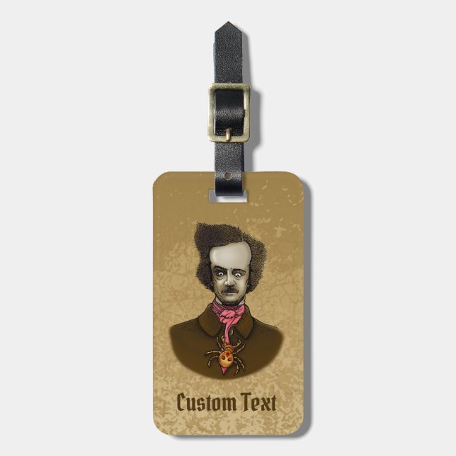 Étiquette À Bagage Edgar avec scarabée d'or (Devant Vertical)