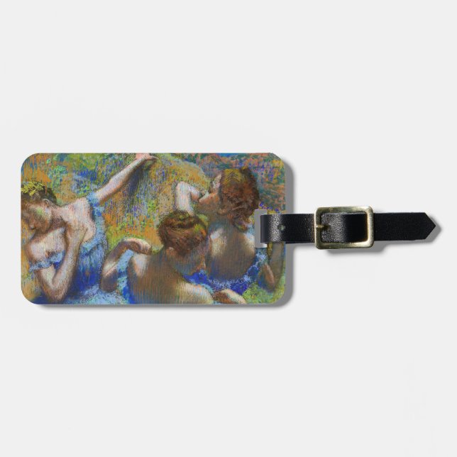 Étiquette À Bagage Edgar Degas - Danseuses bleues (Devant horizontal)