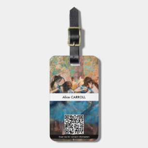 Étiquette À Bagage Edgar Degas - Danseuses en bleu - Code QR