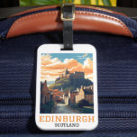 Étiquette À Bagage Edimbourg Scotland Castle Retro Vintage voyage<br><div class="desc">Découvrez cette belle Edinburgh Scotland retro voyage vintage étiquette de bagage avec le célèbre château et l'architecture unique de la destination touristique populaire en Europe. OEuvres extraordinaires comme souvenir de voyage et idée cadeau.</div>