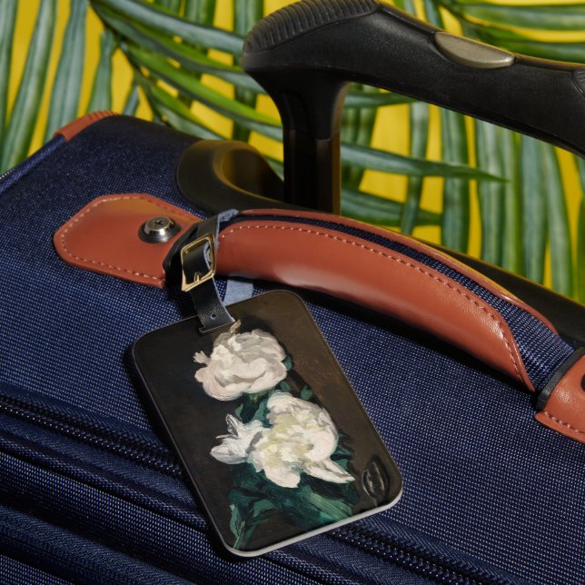 Étiquette À Bagage Edouard Manet - Branche de pivoines blanches, séca (Insitu Rectoal 1)