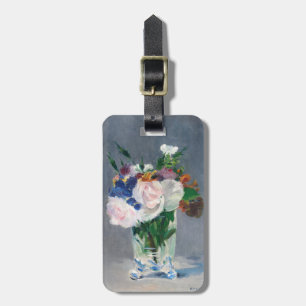 Étiquette À Bagage Edouard Manet - Fleurs dans un Vase de Cristal