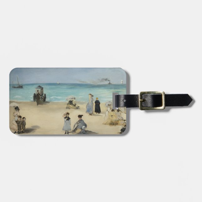 Étiquette À Bagage Edouard Manet - Sur la plage, Boulogne-sur-Mer (Devant horizontal)