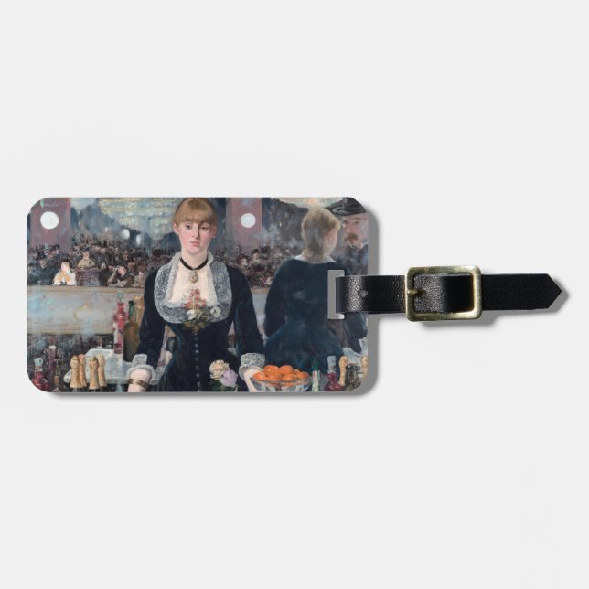 Étiquette À Bagage Edouard Manet - Un bar aux Folies-Bergere (Devant horizontal)