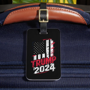Étiquette À Bagage Élection TRUMP 2024 États-Unis drapeau Vintage