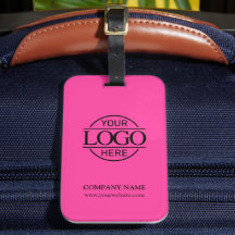 Elegant Bight Pink Business Logo Employee Travel