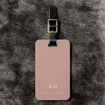 Étiquette À Bagage Élégant professionnel simple Monogramme minimalist<br><div class="desc">Marque de bagage moderne et élégante avec votre monogramme dans une mise en page de typographie haut de gamme. Personnalisation professionnelle et simple.</div>