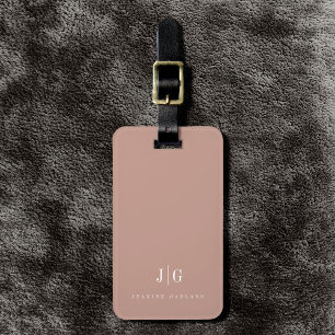 Étiquette À Bagage Élégant professionnel simple Monogramme minimalist