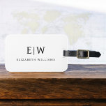 Étiquette À Bagage Élégant professionnel simple Monogramme minimalist<br><div class="desc">Découvrez notre Elegant Professional Simple Monogram Minimalist Collection : Elevez votre style avec une sophistication intemporelle et une élégance sobre. Réalisée avec une attention minutieuse aux détails, cette collection présente des designs minimalistes ornés de votre monogramme personnalisé. Chaque pièce respire le professionnalisme et le raffinement, parfait pour faire une impression...</div>