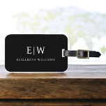 Étiquette À Bagage Élégant professionnel simple Monogramme minimalist<br><div class="desc">Découvrez notre Elegant Professional Simple Monogram Minimalist Collection : Elevez votre style avec une sophistication intemporelle et une élégance sobre. Réalisée avec une attention minutieuse aux détails, cette collection présente des designs minimalistes ornés de votre monogramme personnalisé. Chaque pièce respire le professionnalisme et le raffinement, parfait pour faire une impression...</div>