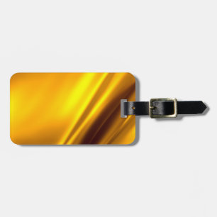 Étiquette À Bagage Elégant Satin Or Faux Texture Look