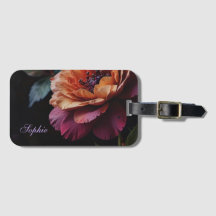 Elégant vintage peachy rouge floral moody boho