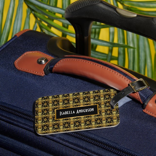 Étiquette À Bagage Elégante Collection Florale Luxe tendance (Insitu Rectoal 3)