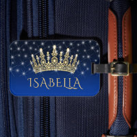 Elégante Couronne et étoiles brillantes Royal Blue