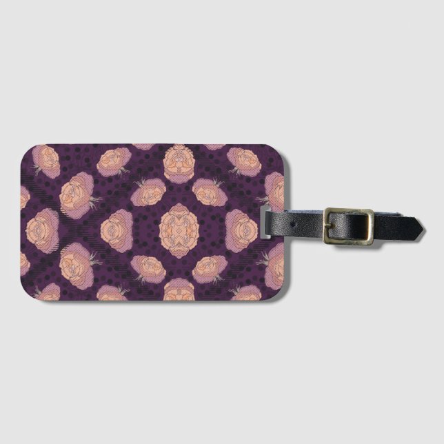 Étiquette À Bagage Élégante couverture florale – jeté botanique confo (Devant Horizontal)