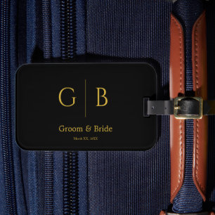 Étiquette À Bagage Élégante Étiquette de Bagage Personnalisée Mariage