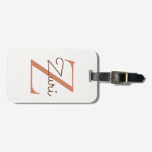 Élégante initiale Z de monogramme en terracotta av