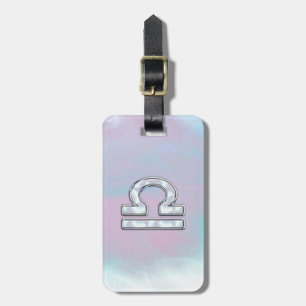 Étiquette À Bagage Élégante Libra Zodiac signe Mère de Pearl Style