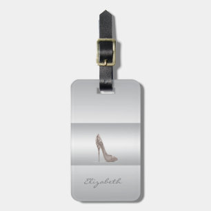Étiquette À Bagage Élégante Moderne Féminine, Talon