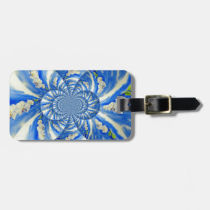 Étiquette À Bagage Elégante peinture à l'aquarelle d'orchidée blanche