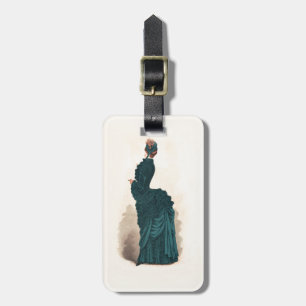 Étiquette À Bagage Élégante robe victorienne bleue