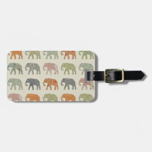 Étiquette À Bagage Élément Motif Animal Coloré Contemporain