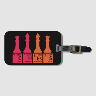 Étiquette À Bagage Éléments de chimie des pièces d'échecs