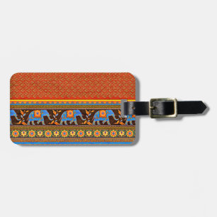 Étiquette À Bagage Éléphants brillants