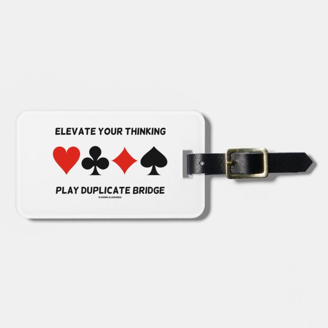 Étiquette À Bagage Élevez votre pont de pensée en double de jeu (Devant horizontal)