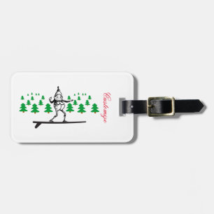 Étiquette À Bagage Elfe sur la planche de surf Thunder_Cove