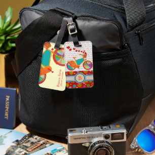 Étiquette À Bagage Elle Vélo Voyageur