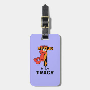 Étiquette À Bagage Elmo Alphabet T Tiger