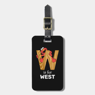 Étiquette À Bagage Elmo Alphabet W Bois