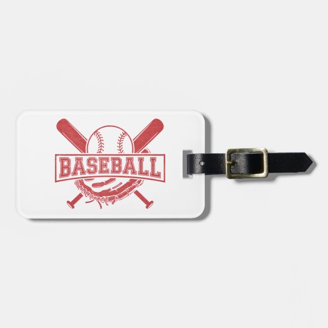 Étiquette À Bagage Emblème de baseball classique (Devant horizontal)