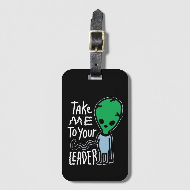 Étiquette À Bagage Emmenez-moi à votre chef | Citation sarcastique Al (Devant Vertical)