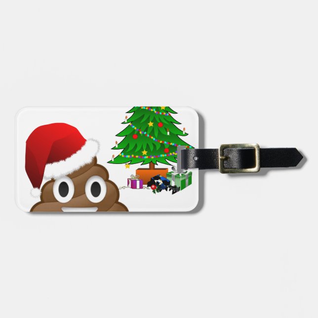 Étiquette À Bagage emoji de noël (Devant horizontal)