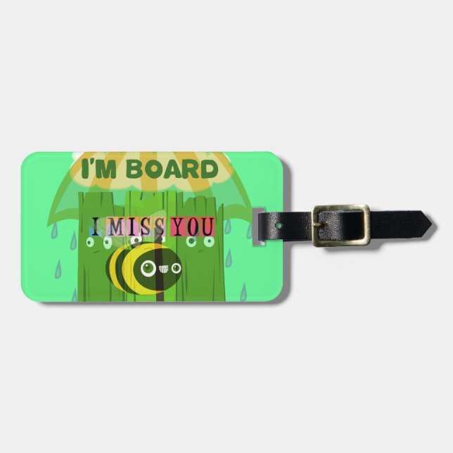 Étiquette À Bagage En gros, vous me manquez : Texte inspirant (Devant horizontal)