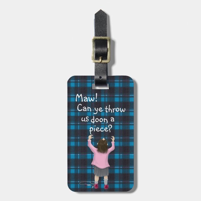 Étiquette À Bagage Enfant de ` de morceau écossais jeely' (Devant Vertical)